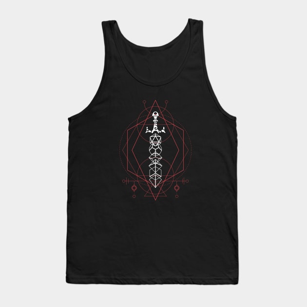 Geometric Polyhedral Dice Set Sword of Dungeon Armory Tank Top by dungeonarmory